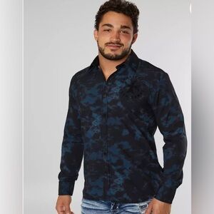 Affliction Titan Stretch Shirt‎ Size XL